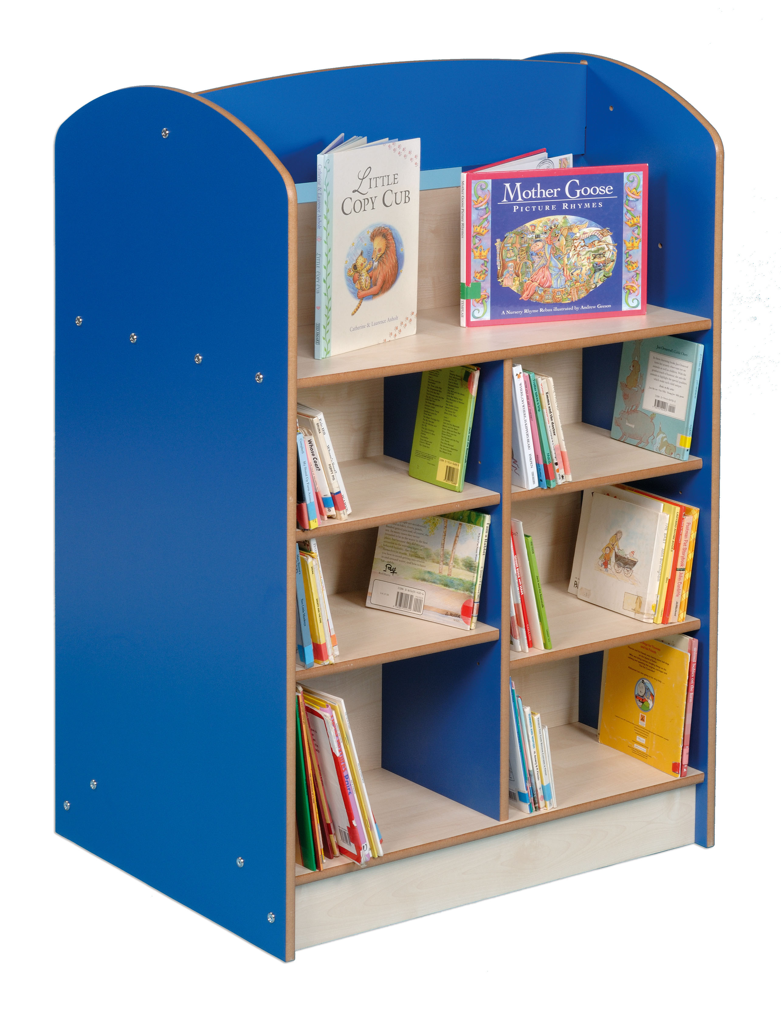Coniston Double Sided 1200 Bookcase - Blue/Maple