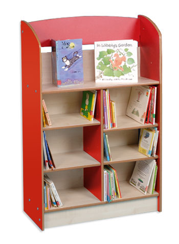 Coniston Single Sided 1200 Bookcase - Red/Maple