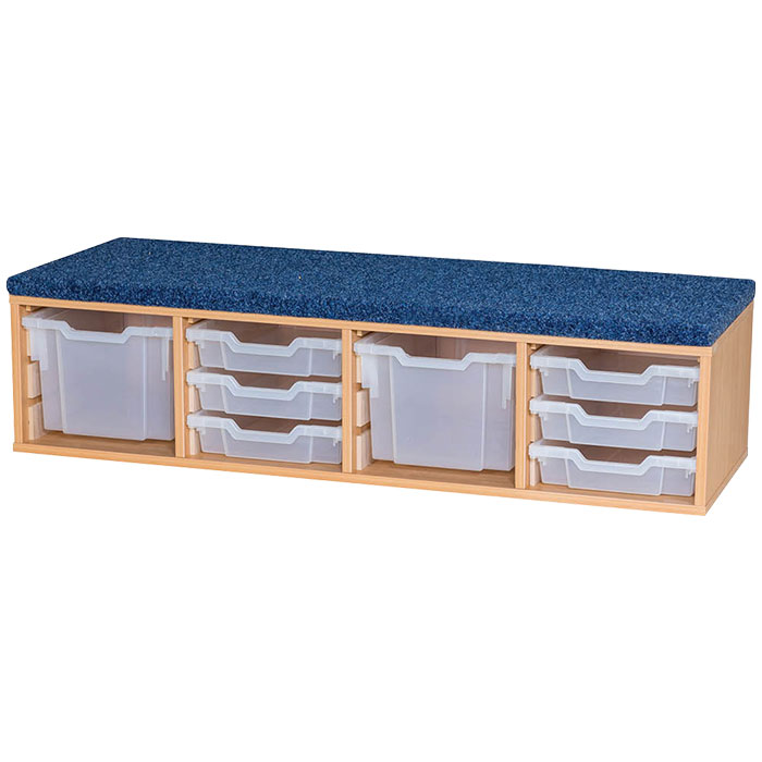 Classroom Step With 2 Extra Deep Trays And 6 Shallow Trays - 335mm