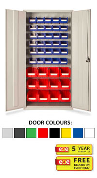 Lockable Small Parts Storage Cupboard - 1830mm wide - Option 1