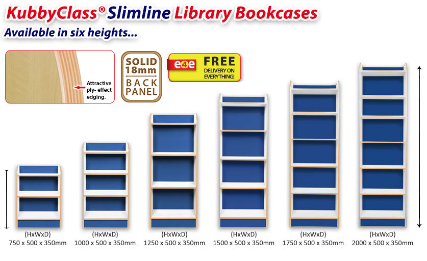 KubbyClass Polar slimline bookcase frag