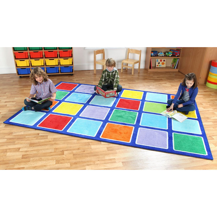 Rainbow Rectangle Placement Carpet - 3m x 2m