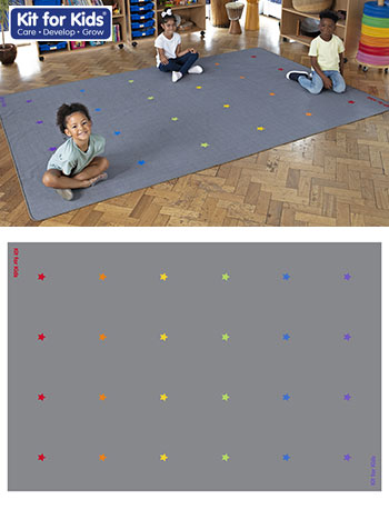 Essentials Rainbow Stars Indoor/Outdoor Carpet - 3m x 2m