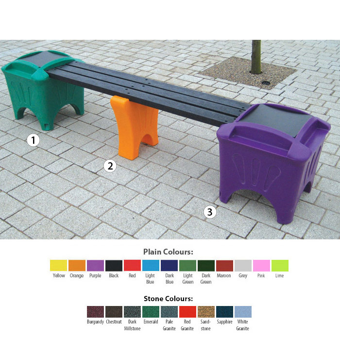 Outdoor Modular Seating - Single Bench