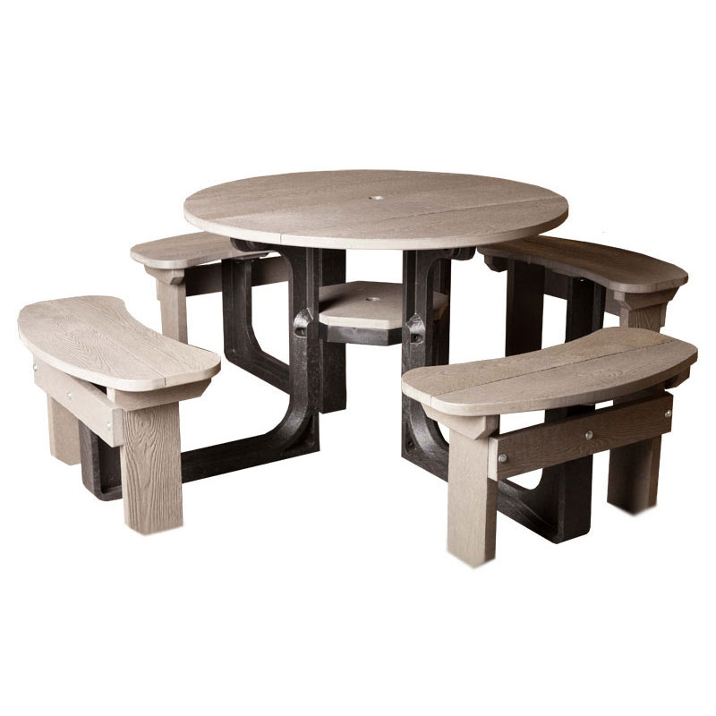 Round Grey Picnic Table Round Grey Picnic Table