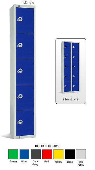 Secondary / Adult School Locker - 5 Doors