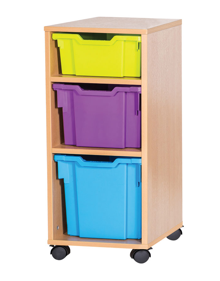 Sturdy Storage Cubbyhole Unit with 3 Variety Trays (Height 861mm)