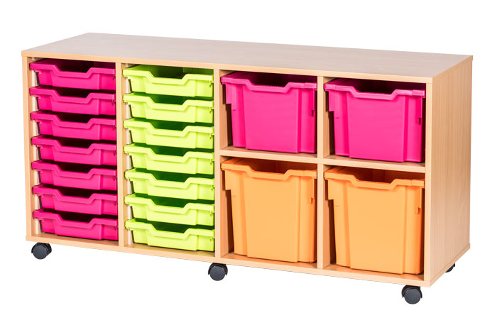 Sturdy Storage Cubbyhole Storage with 18 Variety Trays (Height 697mm)
