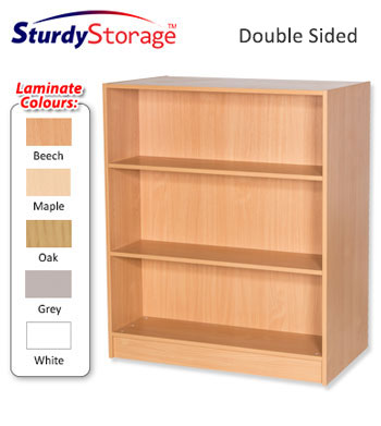 Sturdy Storage 1200mm High Static Double Sided Bookcase