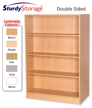 Sturdy Storage 1500mm High Static Double Sided Bookcase