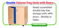 Double Column Tray Units with Doors