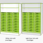 Jaz Storage Range - Triple Width Tray Unit with Top Open Storage - view 3