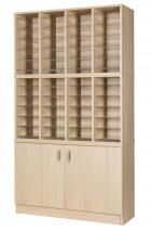 48 Space Pigeonhole Unit with Cupboard - view 1