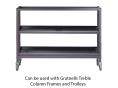 Gratnells Treble Width Shelf With Clips - Pack of 2  !!<</br>>!!     !!<<span style='font-family: Arial; font-size: 10px; color: #333333;'>>!!(Only use with open span frames. NOT suitable for frames with columns) !!<</span>>!! - view 2