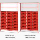 Jaz Storage Range - Triple Width Tray Unit with Top Open Storage - view 6