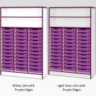 Jaz Storage Range - Triple Width Tray Unit with Top Open Storage - view 4
