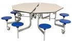 Spaceright Octagonal Folding Table Seating Unit - view 1