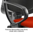 !!<<span style='font-size: 12px;'>>!!Eclipse 1 Lever Task Operator Chair - Bespoke Colour Seat With Loop Arms!!<</span>>!! - view 2
