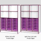 Jaz Storage Range - Triple Width Variety Tray Unit with Open Storage - view 5