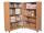 4 Shelf Hinged Bookcase Beech Finish - view 1