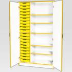 Jaz Storage Range - Triple Width Tall Cupboard With Trays - view 1