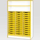 Jaz Storage Range - Triple Width Tray Unit with Top Open Storage - view 1