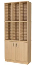 36 Space Pigeonhole Unit with Cupboard - view 1
