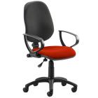 !!<<span style='font-size: 12px;'>>!!Eclipse 1 Lever Task Operator Chair - Bespoke Colour Seat With Loop Arms!!<</span>>!! - view 1