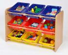 RS Classroom Tidy with 9 Clear or Coloured Plastic Trays - view 2