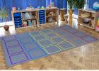 Essentials Rainbow Squares Indoor/Outdoor Carpet - 3m x 2m - view 2