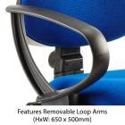 !!<<span style='font-size: 12px;'>>!!Eclipse 1 Lever Task Operator Chair With Loop Arms!!<</span>>!! - view 2