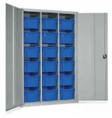 Lockable Treble Cupboard With 18 Extra Deep Trays Set - 1830mm - view 1