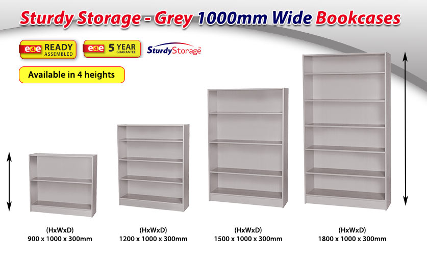 1000mm wide bookcase