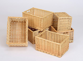 Pack of 6 Deep Wicker Baskets