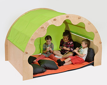 Play Pod & Canopy with 2 Sets of Curtains, 6 Scatter Cushions & Large Mat