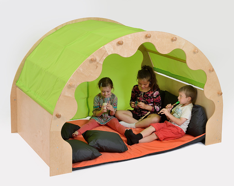 Play Pod & Canopy with 2 Sets of Curtains, 6 Scatter Cushions & Large Mat