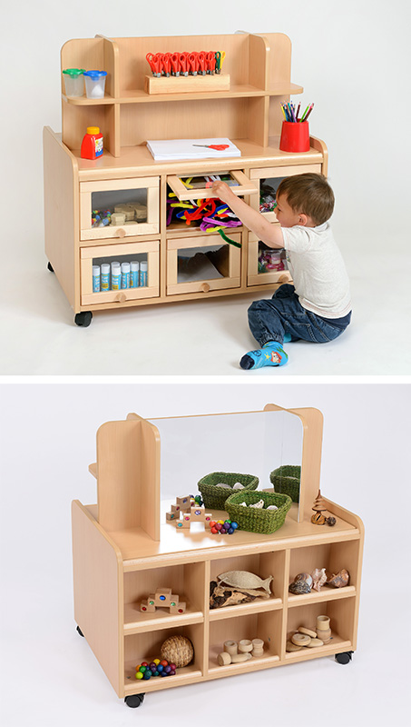 Double Sided Resource Unit with Mirror/Storage Add-On