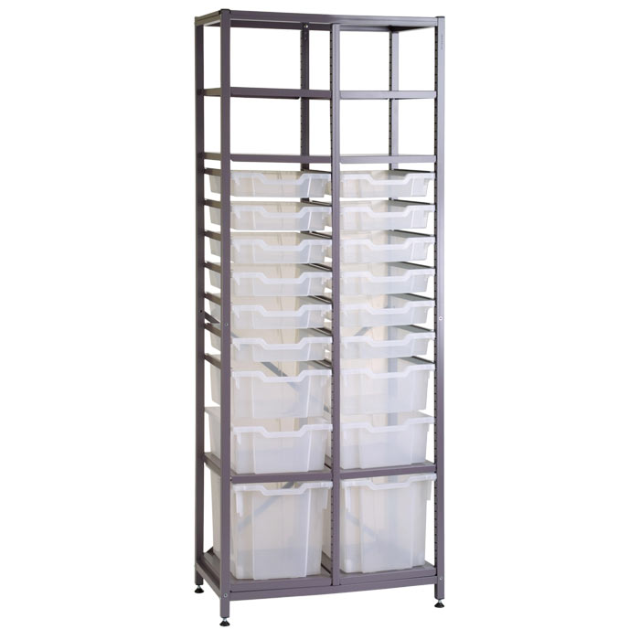 Gratnells Science Range - Chemical Store Set With 18 Mixed Trays - 1850mm
