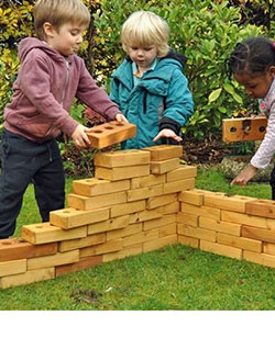 Early Years Lightweight Softwood Building Bricks - Pack of 60 