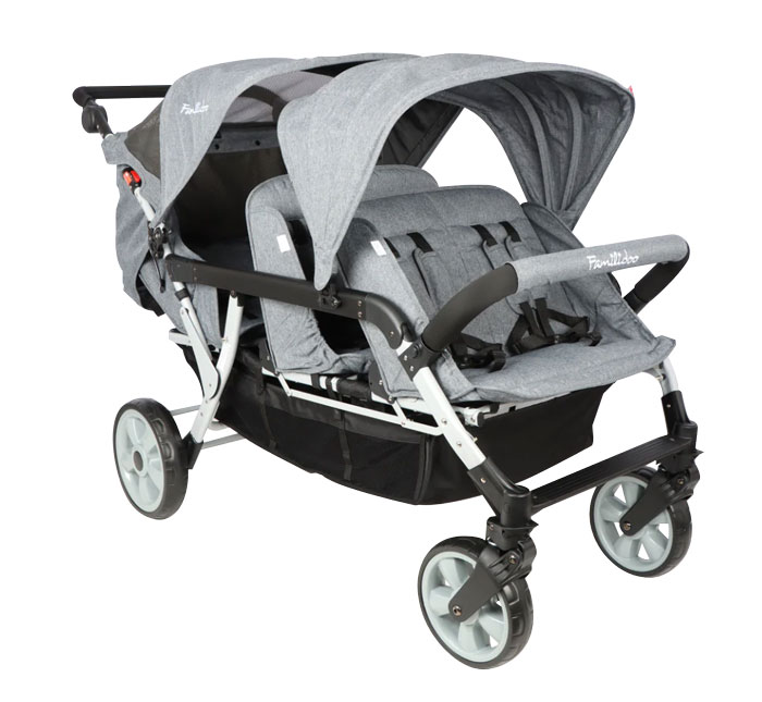 Familidoo Budget 6 Seater Stroller & Rain Cover (Holds 6 Passengers)