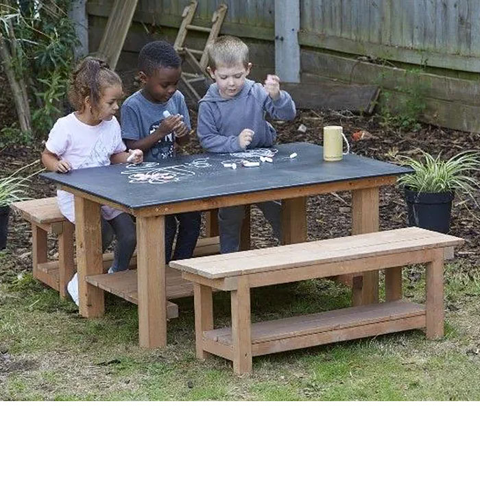 Chalkboard Table And Bench Set 