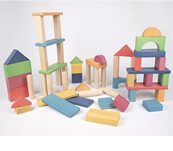 Rainbow Wooden Jumbo Block Set (Pk54)