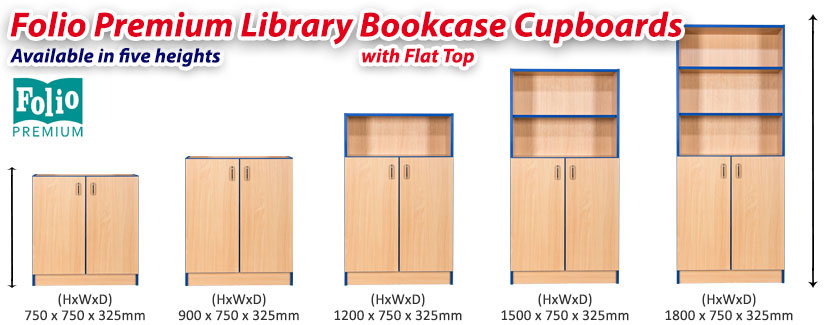 Folio Bookcase Cupboard Flat Top frag