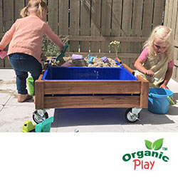 Outdoor Sandbox on Castors with 2 trays