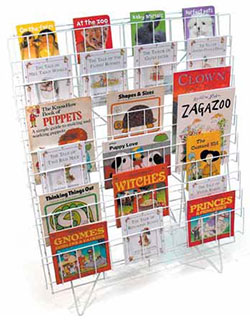 Single Sided Floor Standing Book Rack