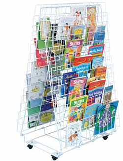 Double Sided Floor Standing Book Rack