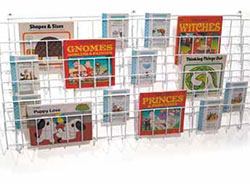 Horizontal Wall Mounted Display Book Rack