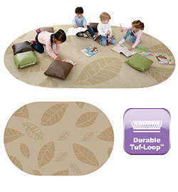 Oval Leaf Carpet - 3m x 2m