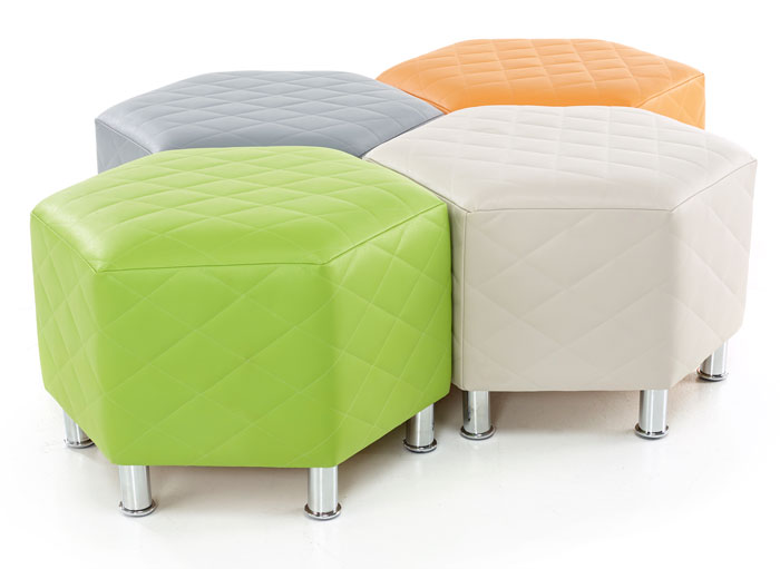 Hexagonal Quilted Seating - Set of 4
