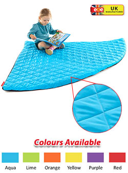 Indoor/Outdoor Quilted Corner Circle Mat - 2m x 1.2m